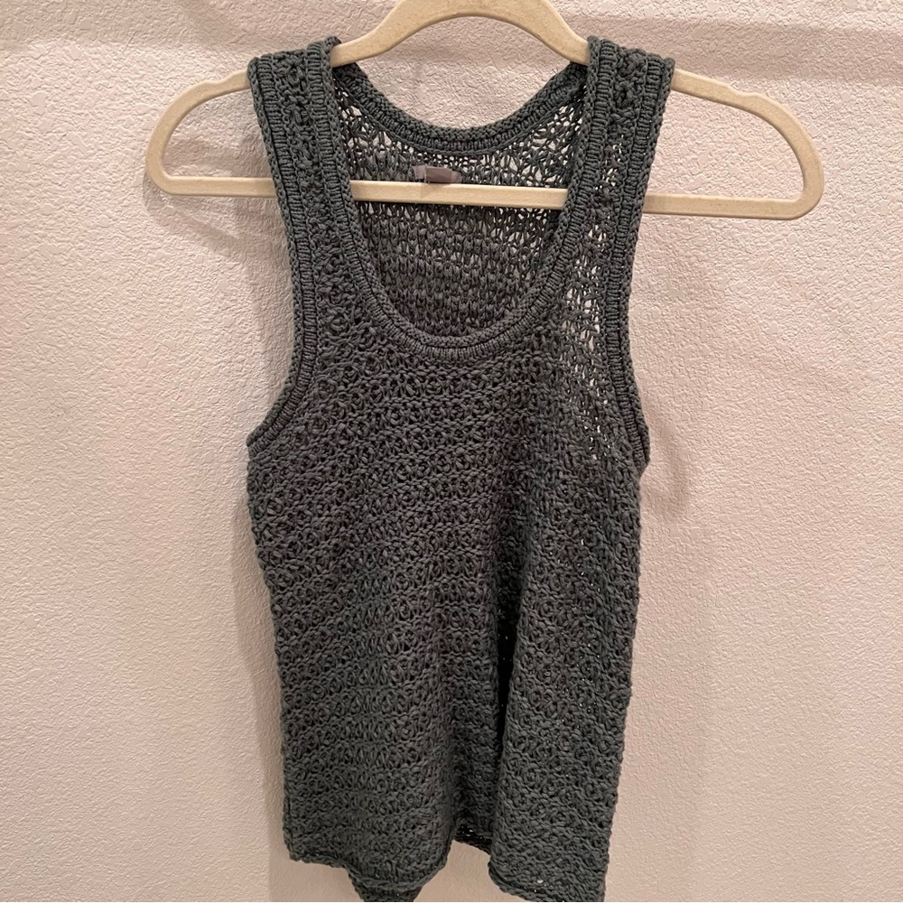 AERIE  Green Crochet Tank